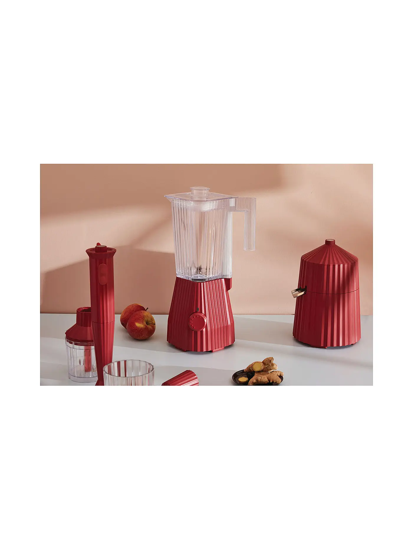 ALESSI | Standmixer Plisse Grau MDL09/G | rot